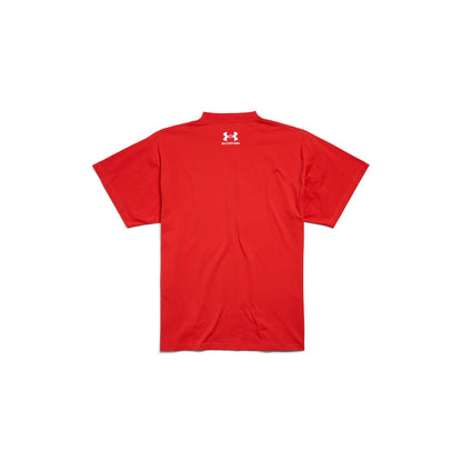 MEN'S UNDER ARMOUR® T-SHIRT OVERSIZED IN RED/WHITE