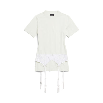 WOMEN'S LINGERIE T-SHIRT IN DIRTY WHITE
