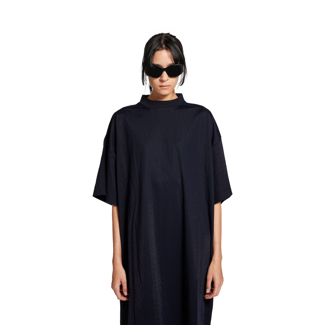 WOMEN'S T-SHIRT DRESS IN DARK NAVY