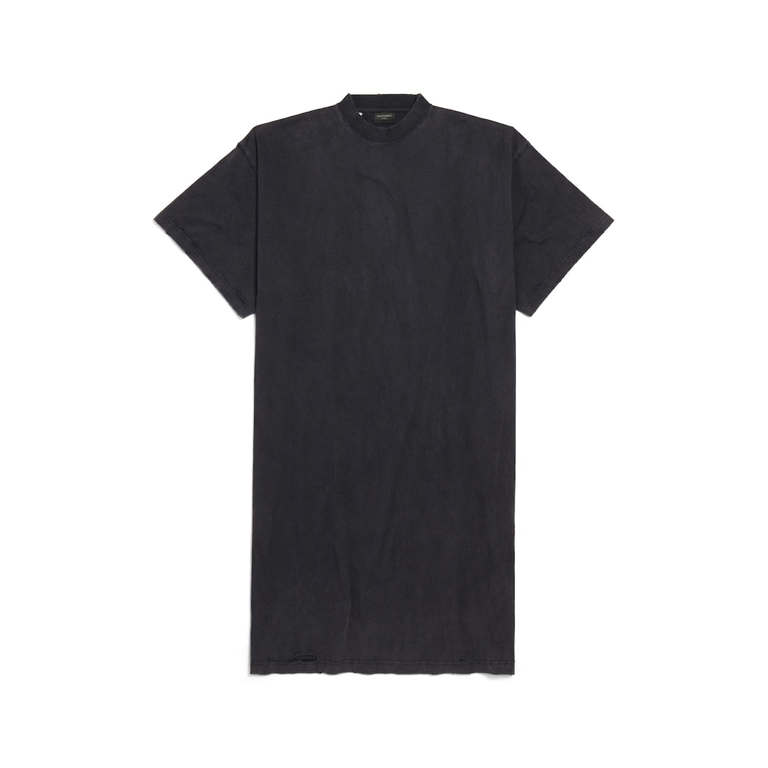 WOMEN'S PAINTED T-SHIRT DRESS IN BLACK FADED