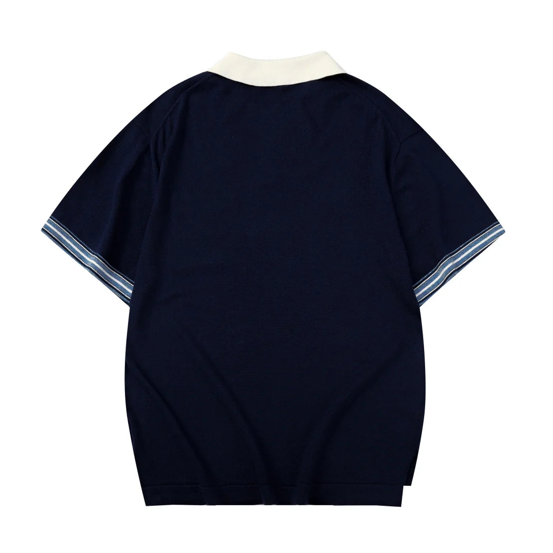 250917 New high-quality cotton blended plain Polo shirt sweater