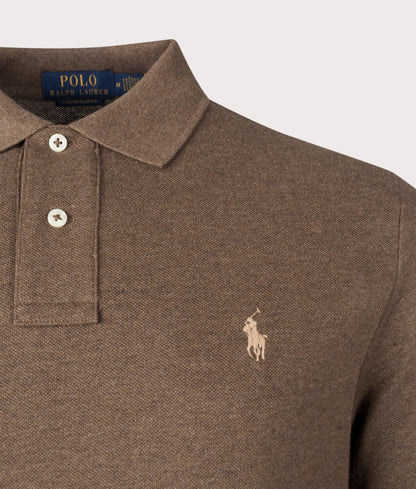 Custom Slim Fit Long Sleeve Polo Shirt