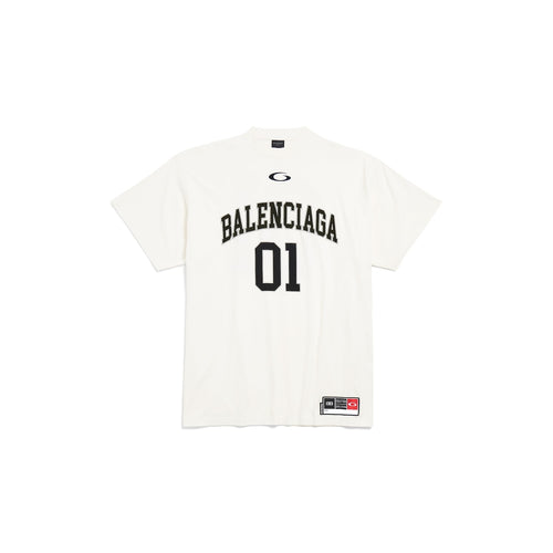 MEN'S BASKETBALL SERIES - OVERSIZED T-SHIRT IN OFF WHITE