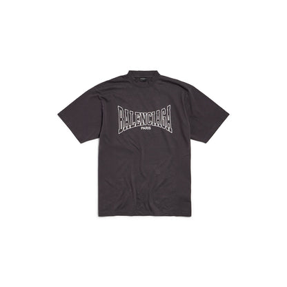 MEN'S BALENCIAGA BOXING T-SHIRT MEDIUM FIT IN BLACK FADED