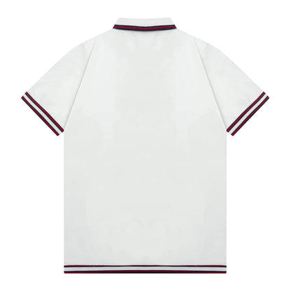 250408 New high-quality letter webbing with a color-matched collar POLO
