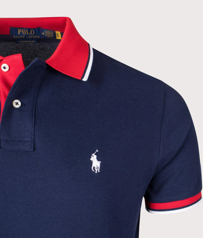 Custom Slim Fit Mesh Polo Shirt