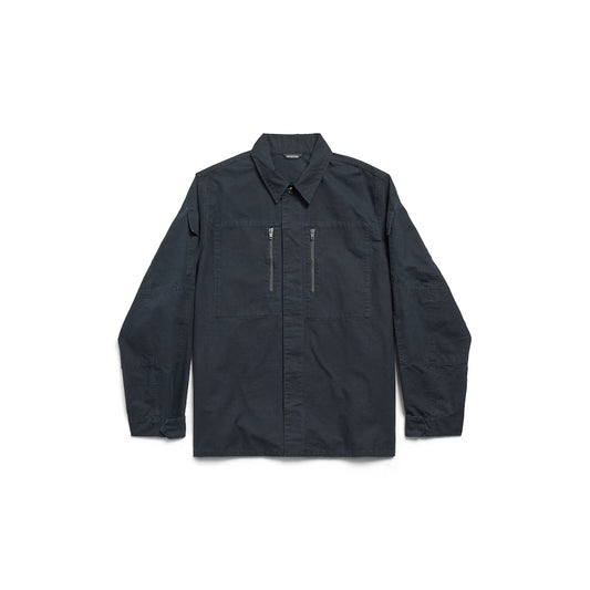 MEN'S MILITARY SHIRT IN DARK GREY
