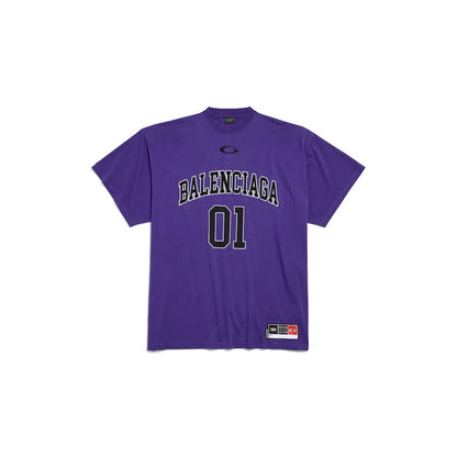 MEN'S BASKETBALL SERIES - OVERSIZED T-SHIRT IN DEEP PURPLE