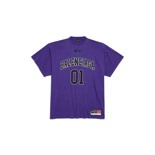 MEN'S BASKETBALL SERIES - OVERSIZED T-SHIRT IN DEEP PURPLE