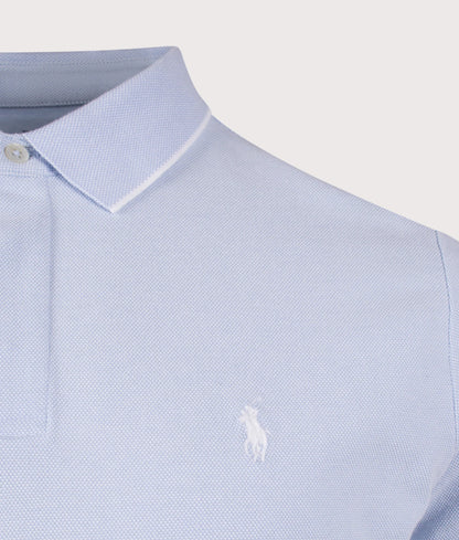 Custom Slim Fit Stretch Oxford Mesh Polo Shirt