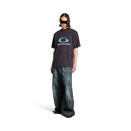 MEN'S LOOP SPORTS ICON T-SHIRT MEDIUM FIT IN BLACK