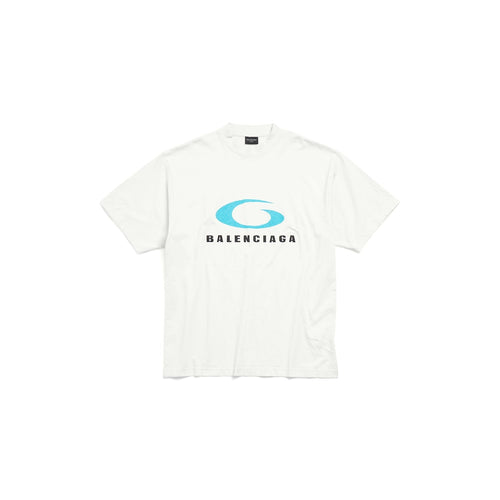 MEN'S LOOP SPORTS ICON T-SHIRT MEDIUM FIT IN DIRTY WHITE/BLUE
