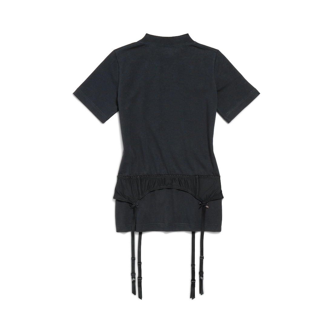 WOMEN'S LINGERIE T-SHIRT IN FADED BLACK