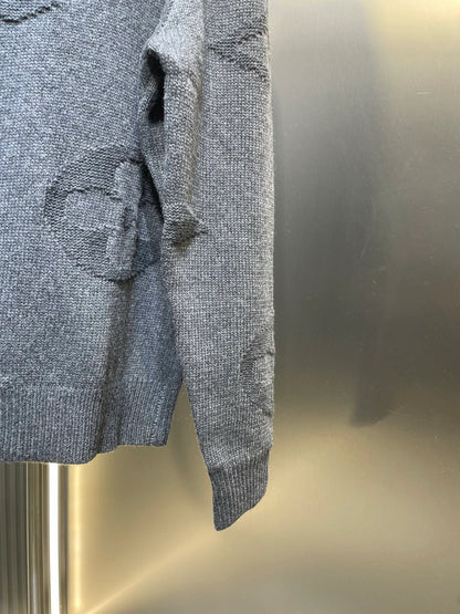 250825 New high-quality POLO wool sweater with inlaid patterns and subtle zippers