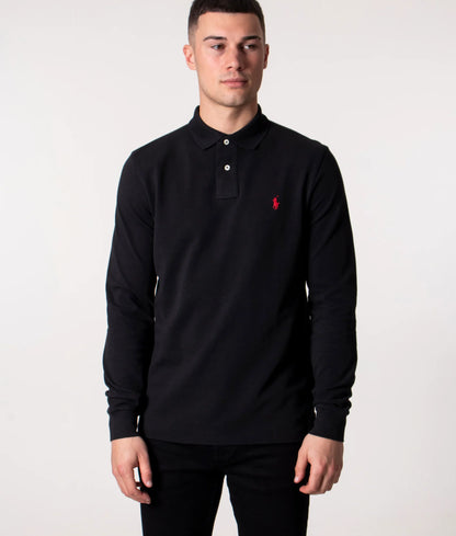 Custom Slim Fit Long Sleeve Polo Shirt