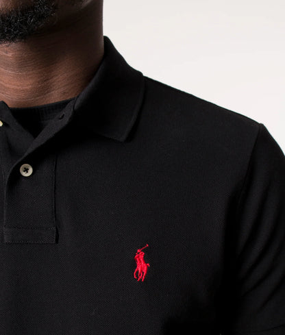 Custom Slim Fit Mesh Polo Shirt