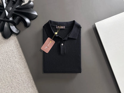 260511 New high-quality combed cotton yarn knitted polo shirt