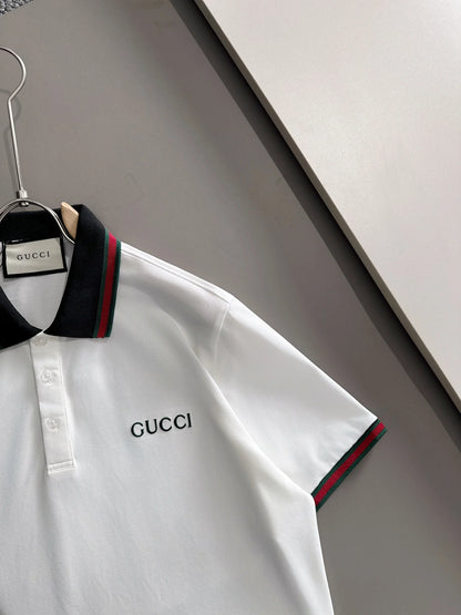 260511 New high-quality embroidered neckline jacquard patchwork design Polo shirt