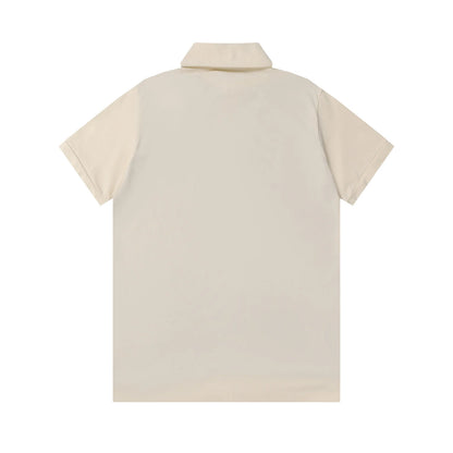 260421 New high-quality knitted jacquard lettered Polo shirt