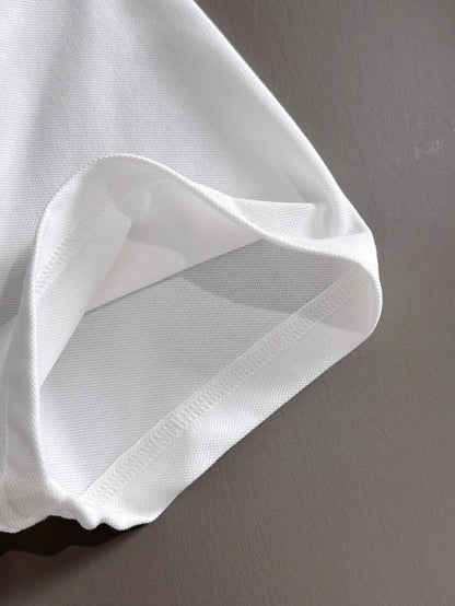 260511 New high-quality embroidered neckline jacquard patchwork design Polo shirt