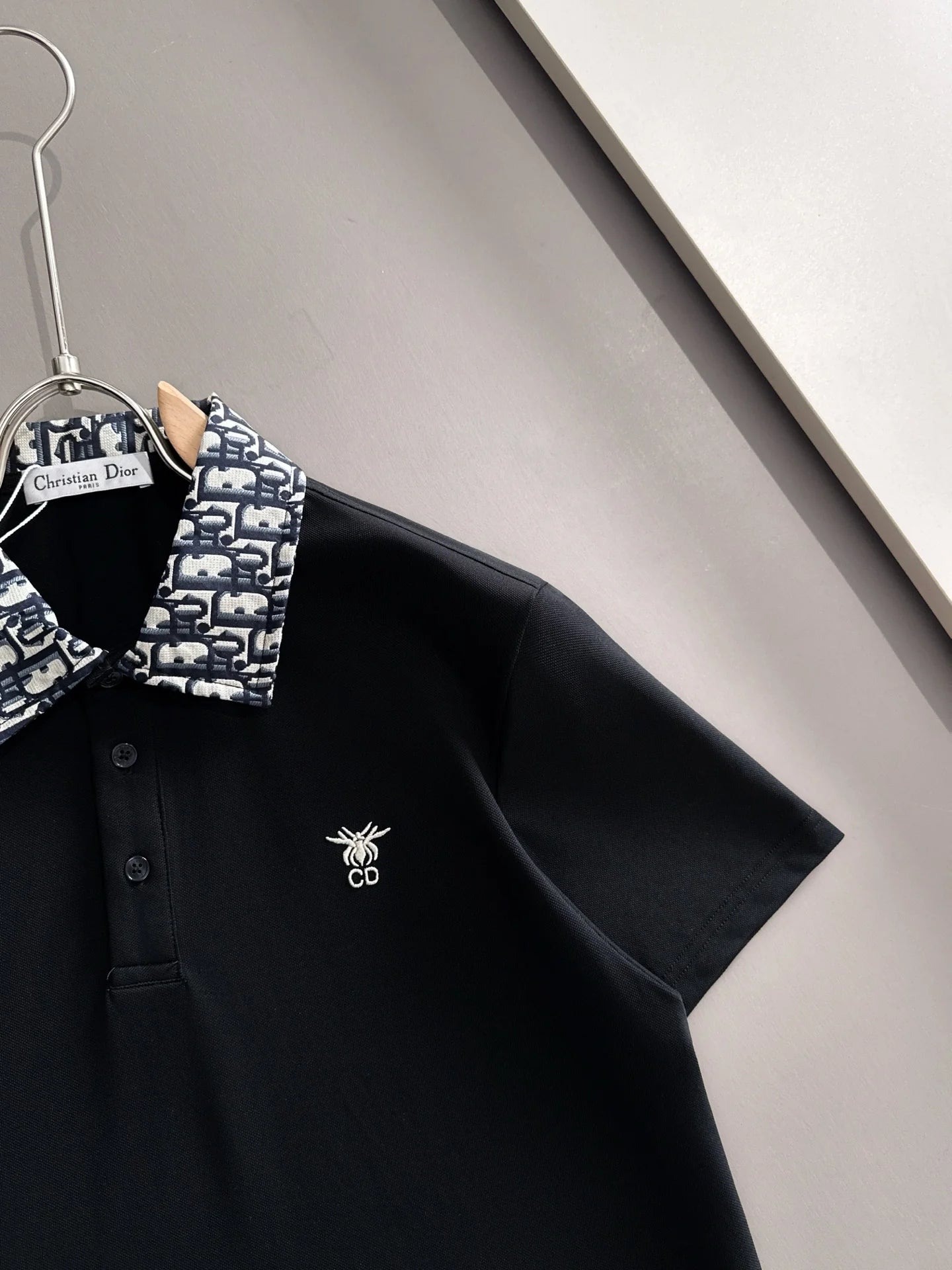 260511 New high-quality embroidered neckline jacquard patchwork design Polo shirt