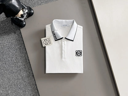 260511 New high-quality embroidered neckline jacquard patchwork design Polo shirt
