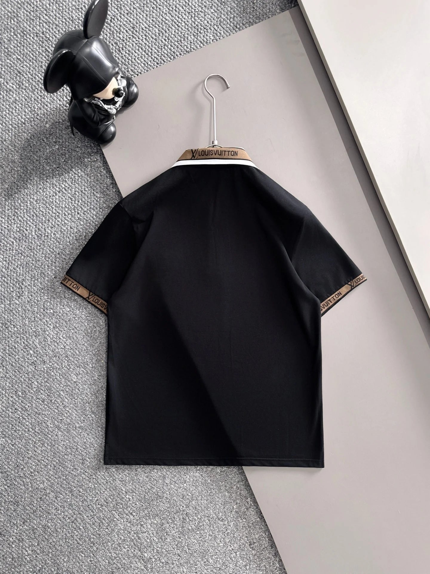 260511 New high-quality embroidered neckline jacquard patchwork design Polo shirt