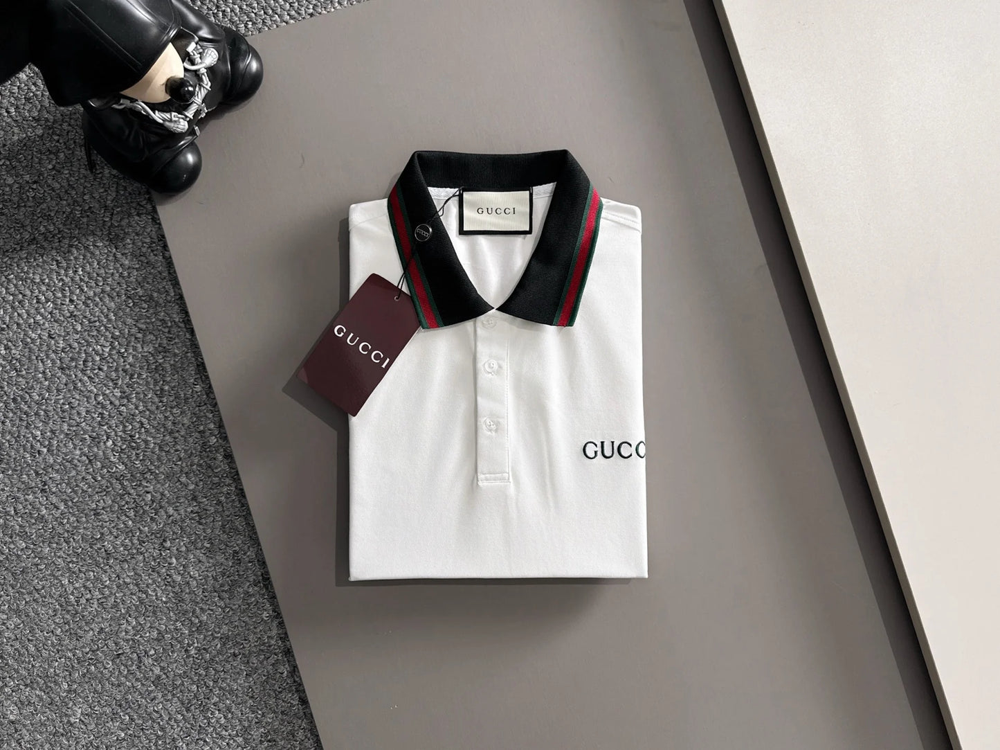 260511 New high-quality embroidered neckline jacquard patchwork design Polo shirt
