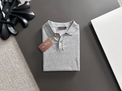 260511 New high-quality combed cotton yarn knitted polo shirt