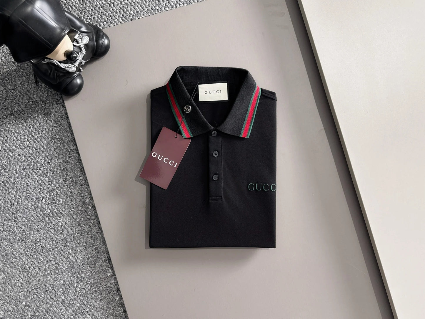 260511 New high-quality embroidered neckline jacquard patchwork design Polo shirt