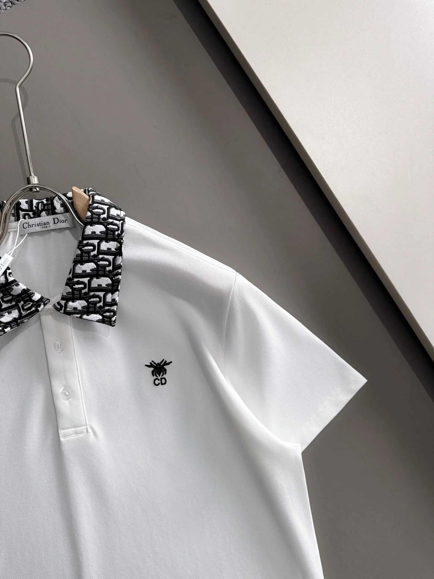 260511 New high-quality embroidered neckline jacquard patchwork design Polo shirt