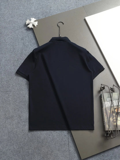 260113 New high-quality towel collar polo with triangular logo